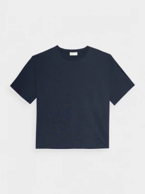 Zdjęcie produktu T-shirt gładki damski - granatowy OUTHORN