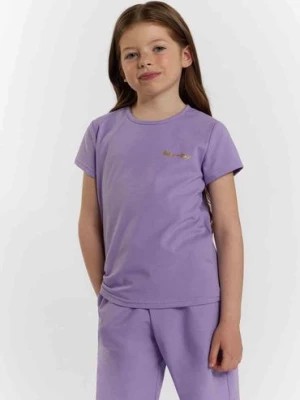 Zdjęcie produktu T-shirt lila dla małej dziewczynki z napisem Tup Tup