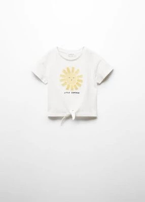 Zdjęcie produktu Koszulka ze wzorem i węzłem MANGO BABY