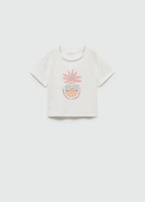 Zdjęcie produktu Koszulka bawełniana z nadrukiem ananasa i wypukłym motywem MANGO BABY