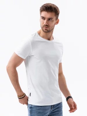 Zdjęcie produktu T-shirt męski bawełniany BASIC - biały V4 S1370
 -                                    XXL