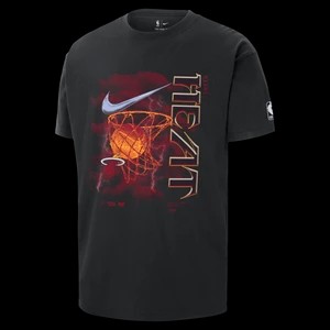 Zdjęcie produktu T-shirt męski Nike NBA Miami Heat Courtside Max90 - Czerń