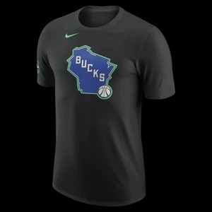 Zdjęcie produktu T-shirt męski Nike NBA Milwaukee Bucks City Edition - Czerń