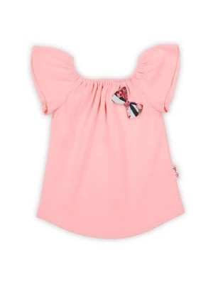 Zdjęcie produktu T-shirt niemowlęcy z kokardką - różowy Nicol