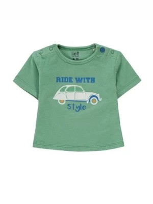 Zdjęcie produktu T-shirt niemowlęcy z samochodem - zielony - Lief