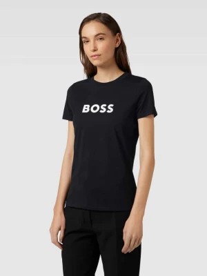 Zdjęcie produktu T-shirt o kroju regular fit z nadrukiem z logo i krótkimi rękawami Boss Orange
