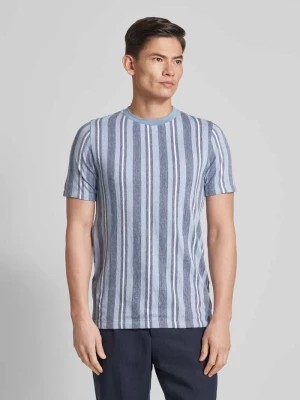 Zdjęcie produktu T-shirt o kroju relaxed fit ze wzorem w paski model ‘Towel striped’ lindbergh