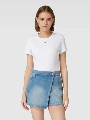 Zdjęcie produktu T-shirt o kroju slim fit z efektem prążkowania model ‘ESSENTIAL’ Tommy Jeans