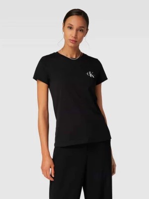 Zdjęcie produktu T-shirt o kroju slim fit z nadrukiem z logo w zestawie 2 szt. Calvin Klein Jeans
