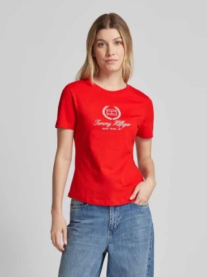 Zdjęcie produktu T-shirt o kroju slim fit z wyhaftowanym logo Tommy Hilfiger