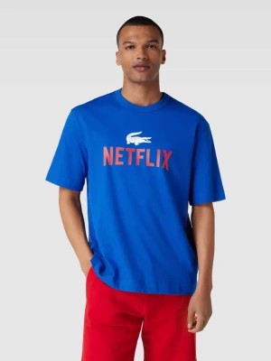 Zdjęcie produktu T-shirt o luźnym kroju z nadrukiem z logo Lacoste
