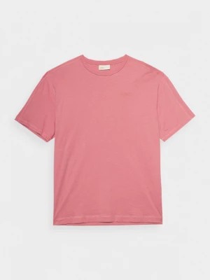 Zdjęcie produktu T-shirt oversize z haftem męski - różowy OUTHORN