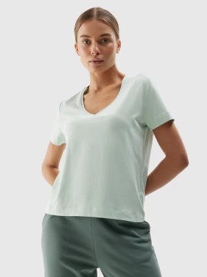 Zdjęcie produktu T-shirt regular gładki damski 4F