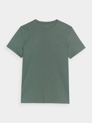 Zdjęcie produktu T-shirt regular gładki męski - khaki 4F