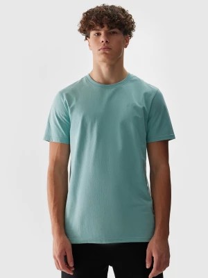 Zdjęcie produktu T-shirt regular gładki męski - miętowy 4F