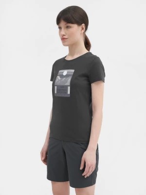 Zdjęcie produktu T-shirt regular z bawełny organicznej damski 4F