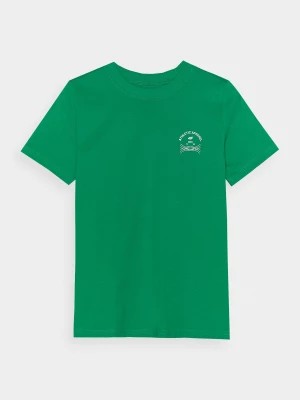 Zdjęcie produktu T-shirt regular z nadrukiem damski - zielony 4F