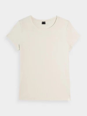 Zdjęcie produktu T-shirt slim z bawełną organiczną damski 4F