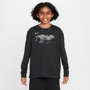 Zdjęcie produktu T-shirt z długim rękawem dla dużych dzieci (chłopców) Max90 Nike NBA Golden State Warriors Essential - Czerń
