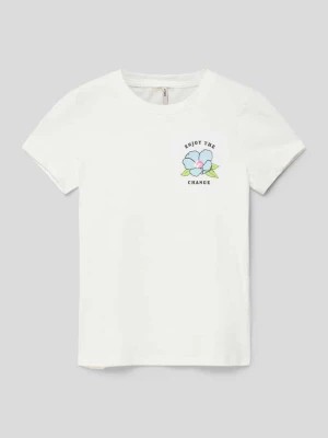 Zdjęcie produktu T-shirt z kwiatowym nadrukiem model ‘FLOWERS’ Only
