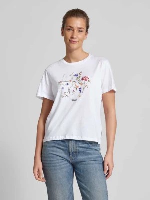 Zdjęcie produktu T-shirt z kwiatowym nadrukiem model ‘MAARLA’ ARMEDANGELS