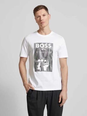 Zdjęcie produktu T-shirt z kwiatowym nadrukiem z motywem z logo Boss Orange