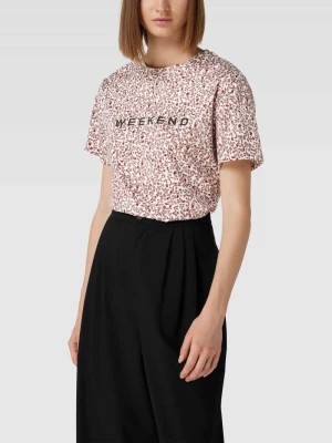 Zdjęcie produktu T-shirt z kwiatowym wzorem na całej powierzchni model ‘Fiorina’ Weekend Max Mara