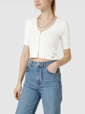 Zdjęcie produktu T-shirt z listwą guzikową model ‘MEADOW’ Pepe Jeans
