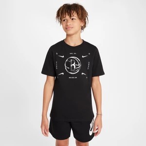 Zdjęcie produktu T-shirt z logo dla dużych dzieci (chłopców) Nike NBA Brooklyn Nets - Czerń