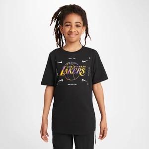 Zdjęcie produktu T-shirt z logo dla dużych dzieci (chłopców) Nike NBA Los Angeles Lakers - Czerń