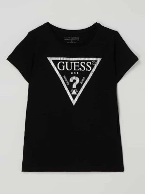 Zdjęcie produktu T-shirt z metalicznym nadrukiem Guess