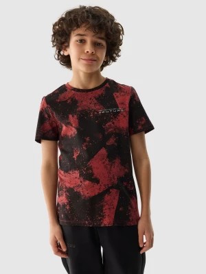 Zdjęcie produktu T-shirt z nadrukiem allover chłopięcy - czerwony 4F