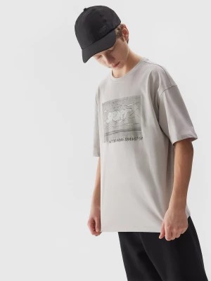 Zdjęcie produktu T-shirt z nadrukiem chłopięcy - szary 4F