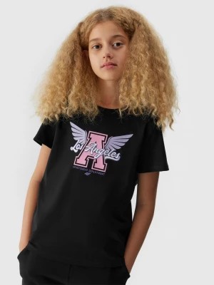 Zdjęcie produktu T-shirt z nadrukiem dziewczęcy 4F