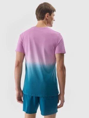 Zdjęcie produktu T-shirt z nadrukiem męski - fioletowy 4F