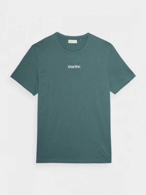 Zdjęcie produktu T-shirt z nadrukiem męski - oliwkowy OUTHORN