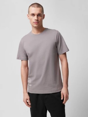 Zdjęcie produktu T-shirt z nadrukiem męski - szary OUTHORN