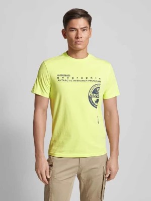 Zdjęcie produktu T-shirt z nadrukiem z logo i motywem model ‘MANTA’ Napapijri