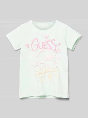 Zdjęcie produktu T-shirt z nadrukiem z logo i okrągłym dekoltem Guess