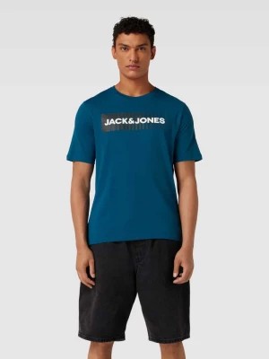 Zdjęcie produktu T-shirt z nadrukiem z logo model ‘CORP’ jack & jones