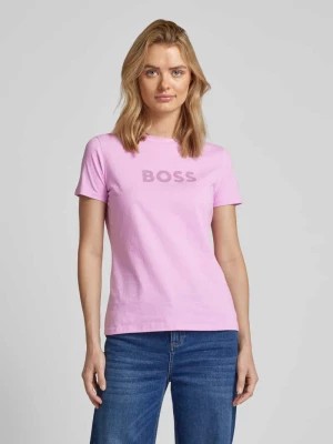 Zdjęcie produktu T-shirt z nadrukiem z logo model ‘Elogo’ Boss Orange