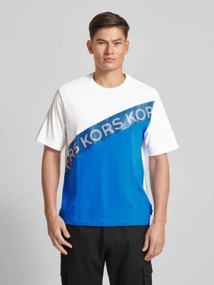 Zdjęcie produktu T-shirt z nadrukiem z logo model ‘EMPIRE STRIPE’ Michael Kors