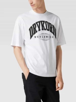 Zdjęcie produktu T-shirt z nadrukiem z logo model ‘HUNT’ drykorn
