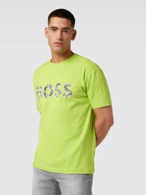 Zdjęcie produktu T-shirt z nadrukiem z logo model ‘Lotus’ BOSS Green