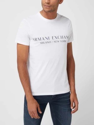 Zdjęcie produktu T-shirt z nadrukiem z logo model ‘milano’ Armani Exchange