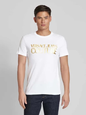 Zdjęcie produktu T-shirt z nadrukiem z logo Versace Jeans Couture