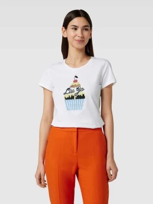 Zdjęcie produktu T-shirt z nadrukiem z motywem z logo Liu Jo White