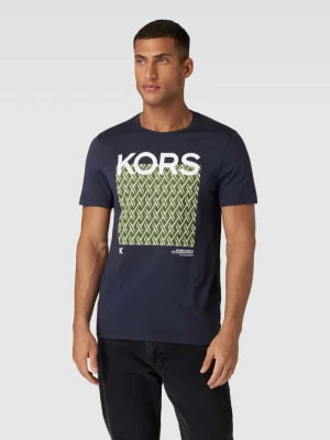 Zdjęcie produktu T-shirt z nadrukowanym motywem i logo model ‘LATTICE KORS’ Michael Kors