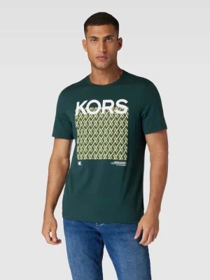 Zdjęcie produktu T-shirt z nadrukowanym motywem i logo model ‘LATTICE KORS’ Michael Kors