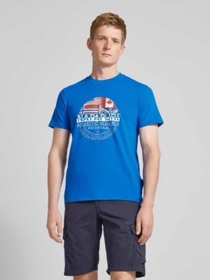 Zdjęcie produktu T-shirt z nadrukowanym motywem model ‘TURIN’ Napapijri